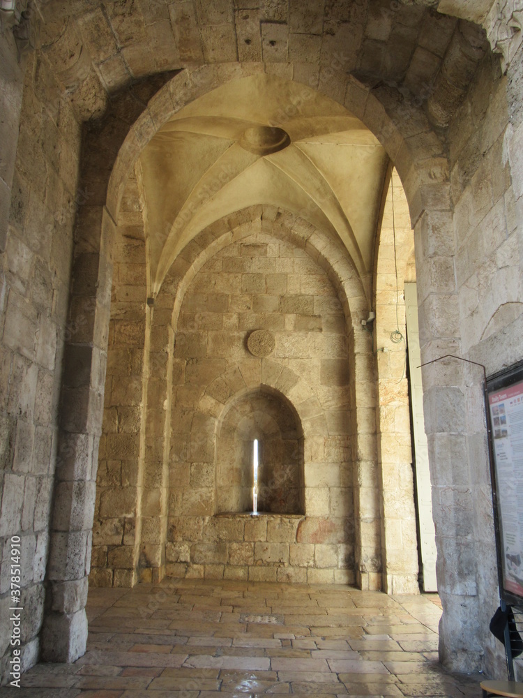 Naklejka premium Inside of Jaffa Gate, in the Old City of Jerusalem