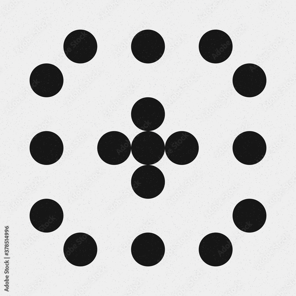 Abstract Cross Pattern Dots Logo generative computational art illustration Abstract Cross Pattern Dots Logo generative computational art illustration