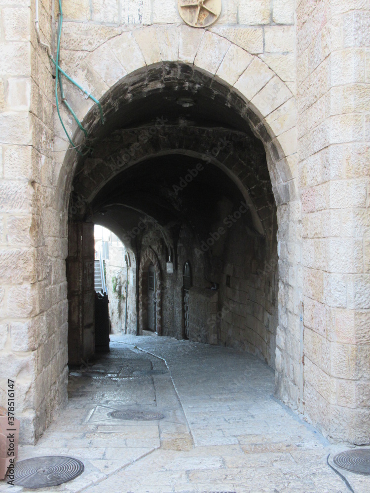 Narrow passageway in the Old City of Jerusalem