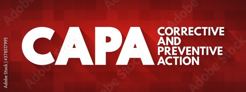 CAPA - Corrective and preventive action acronym, business concept background