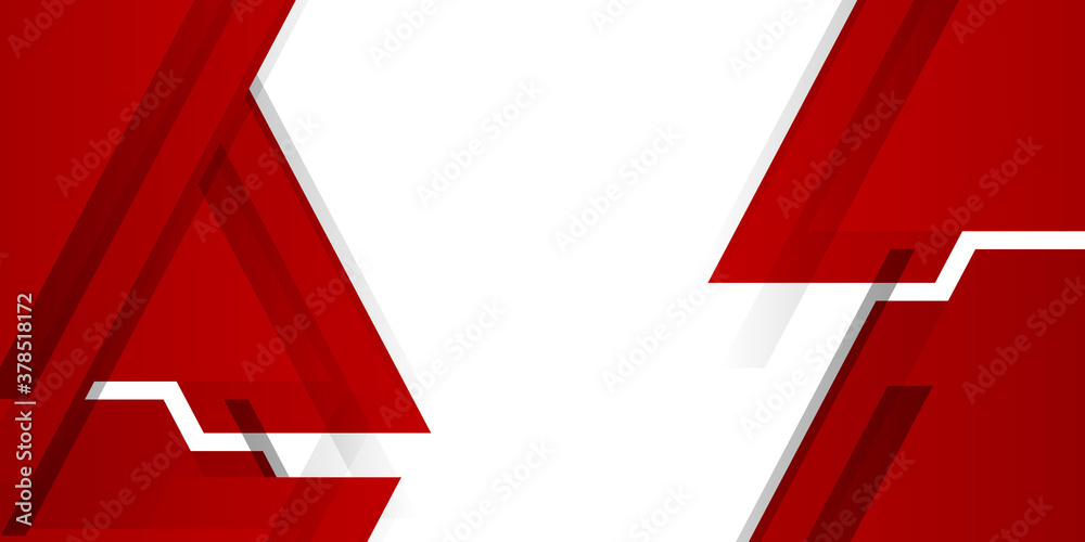 Abstract technology geometric red color shiny motion background.