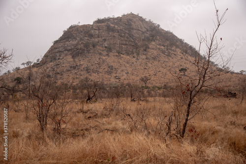 A rocky hill in on safari in South Africa.