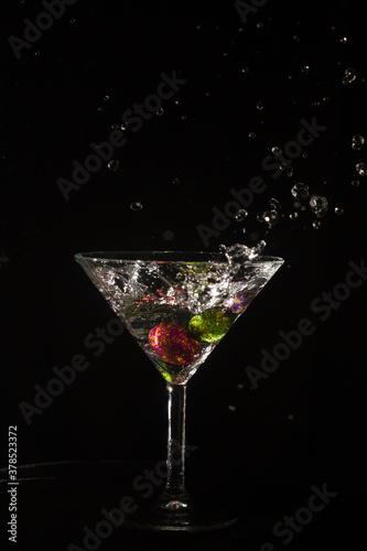 martini cocktail splash