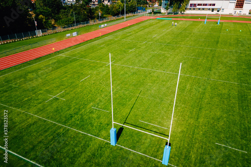 rugby stadium shots from the air