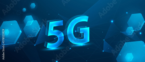 5G abstract technology communication concept vector background