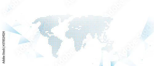 abstract world map computer data technology communication concept vector background