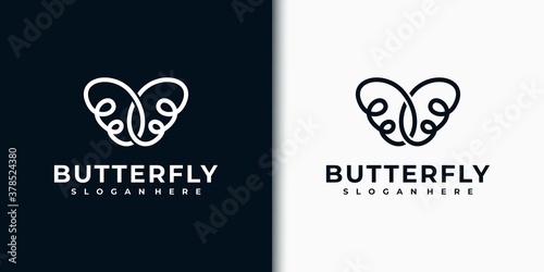 Abstract logo butterfly logo for spa salon skincare and beauty product 