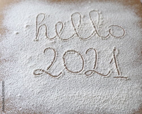 hello 2021 flour text