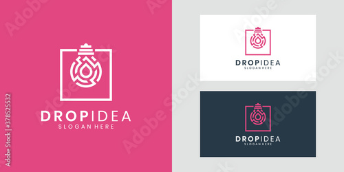 Abstract and digital tech water drop logo sign symbol. design logos and business cards