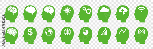 Human brain. Isolated vector icon