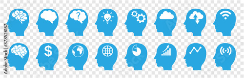 Human brain. Isolated vector icon