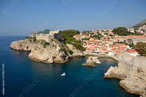 Dubrovnik Croatia old town seen from the city walls