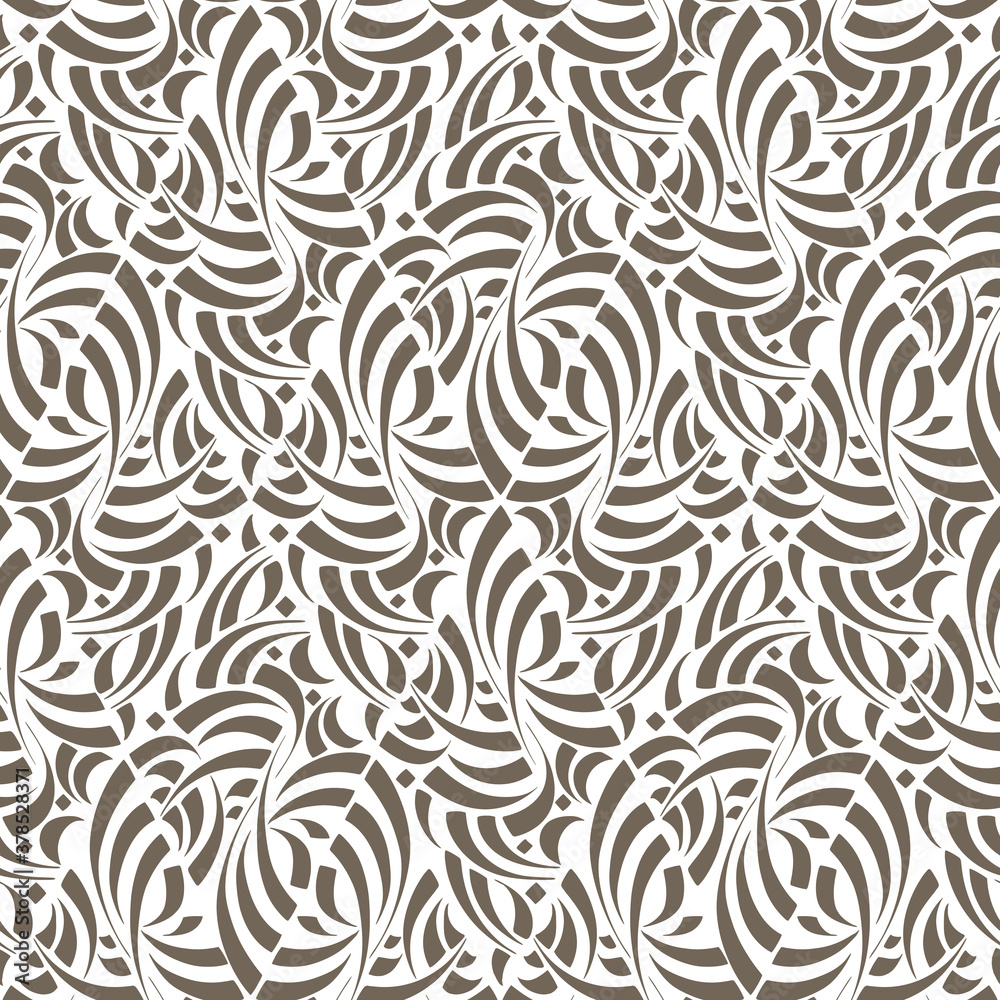 Vector Seamless Pattern with Calligraphic Ornament Vector Seamless Pattern with Calligraphic Ornament