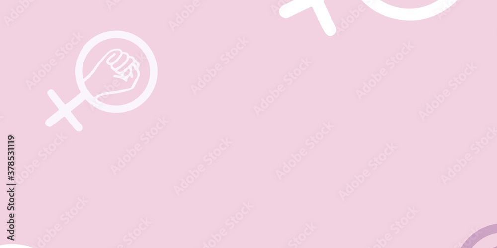 Light Red vector pattern with feminism elements. Light Red vector pattern with feminism elements.
