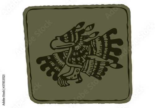 Indian art. Totem symbols. Vector template for logo and illustrations.