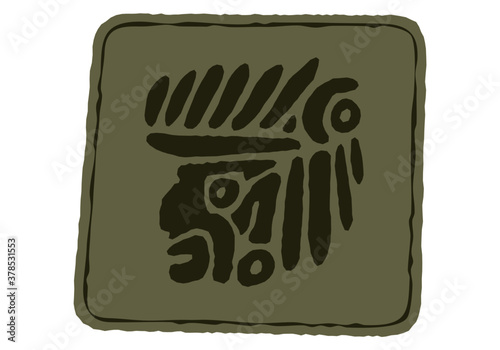 Indian art. Totem symbols. Vector template for logo and illustrations.