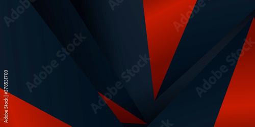 Triangular background. Abstract composition of 3D triangles. Modern geometric red background insulated black 