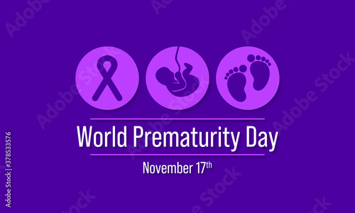 Vector illustration on the theme of World Prematurity day observed each year on November 17th across the globe.