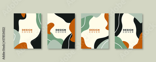 Set of abstract creative universal cover design templates. Vector illustration.