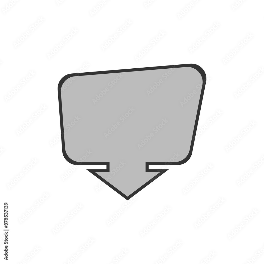 speech bubble. linear icon. Line with editable stroke stock vector illustration