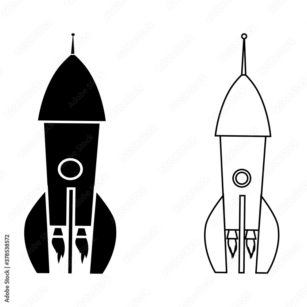 Rocket icon vector set. spaceship illustration sign collection. Space symbol. Rocket icon vector set. spaceship illustration sign collection. Space symbol.