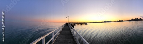 Panoramic Picture View of Lagoon Pier Location   Port Melbourne Victoria Australia