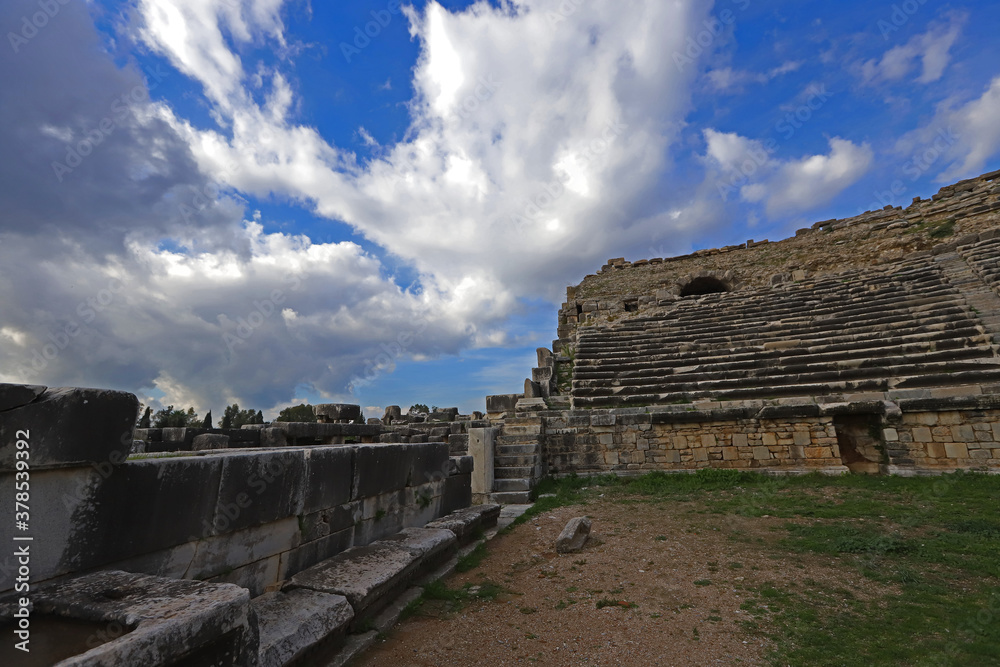 Turkey Aydın / Didim / Milet ancient city (historical ruins belonging to 3500 BC)