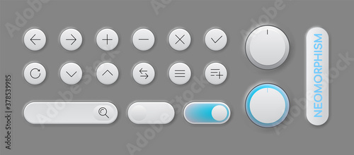 Modern Trendy Smoothy UI Set of Buttons, for Apps and Webdesign