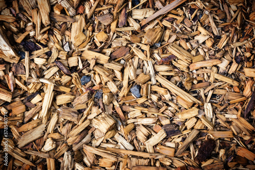 Background of Brown Wooden chips 