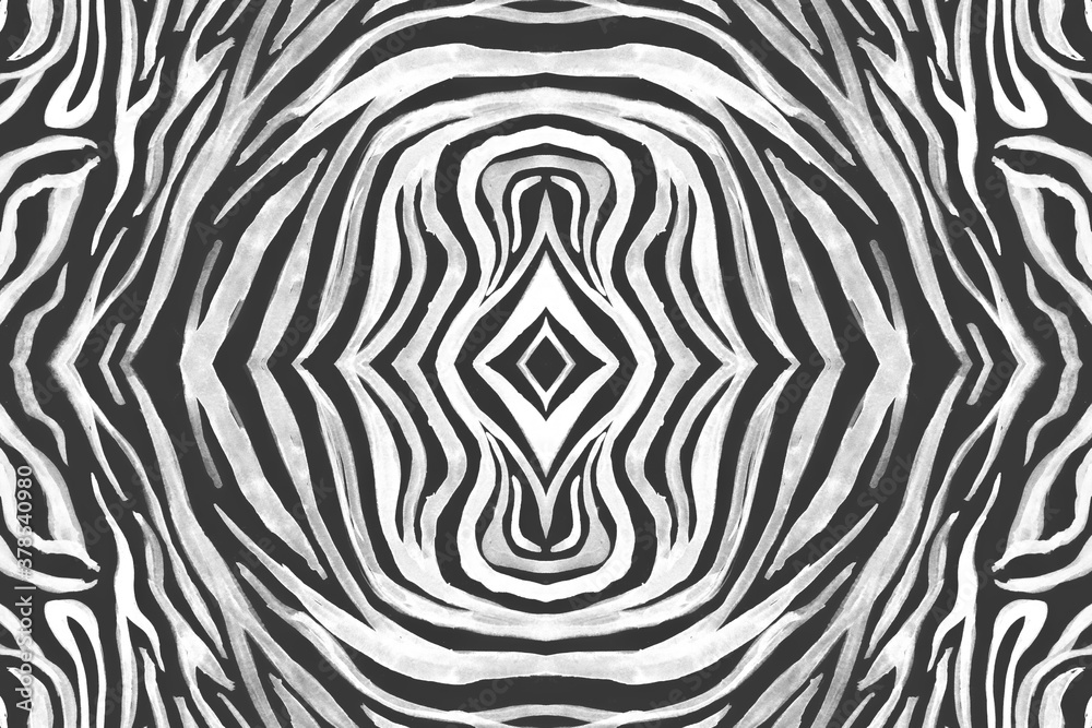 Seamless Zebra Repeat. Abstract Animal Banner. 