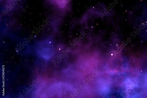 colorful stars nebula with cloud texture and background