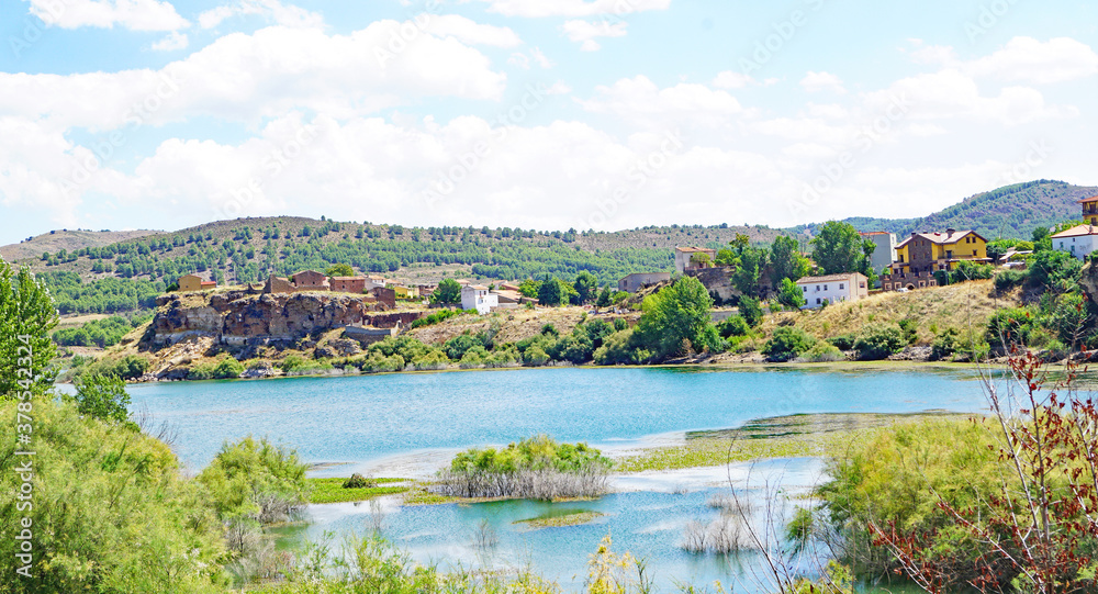 Nuevalos, paisaje de la provincia de Zaragoza, Zaragoza, Aragón,  España, Europa
