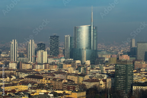 Skyline of Isola area in Milan