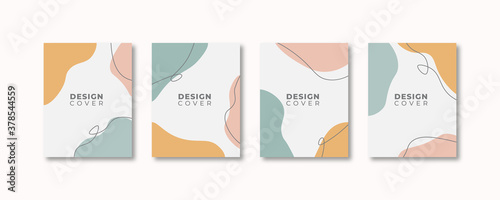 Set of abstract creative universal cover design templates. Vector illustration.
