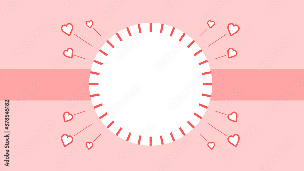 ピンク色のかわいいベクター背景 シンプルで使いやすいバレンタイン 恋愛 結婚イメージバナー 販促素材 ハートデコレーション Stock Vektorgrafik Adobe Stock