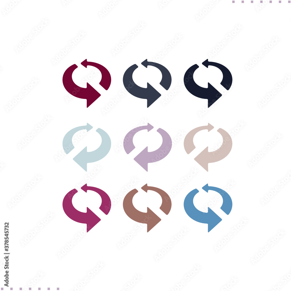 refresh button vector icon in flat refresh button vector icon in flat