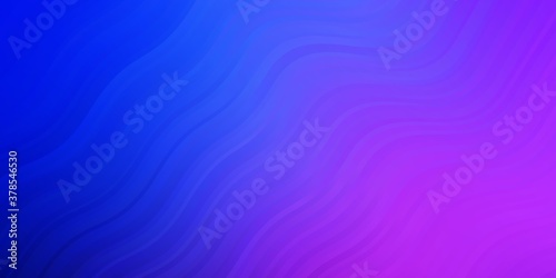 Dark Pink, Blue vector backdrop with bent lines. Colorful illustration, which consists of curves. Smart design for your promotions.