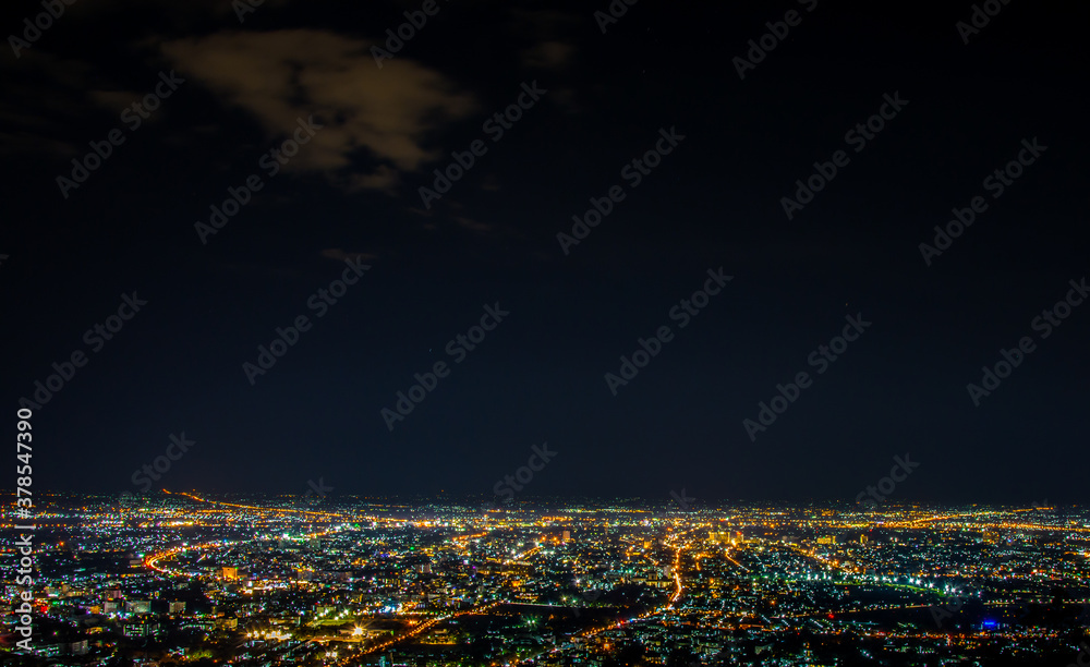 Night cityscape, Doi suthep Chiang mai Thailand Night cityscape, Doi suthep Chiang mai Thailand