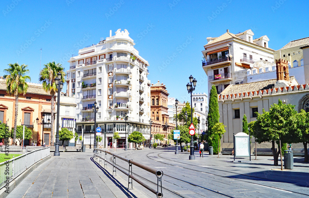 Naklejka premium Panorámica de Sevilla, Andalucía, España