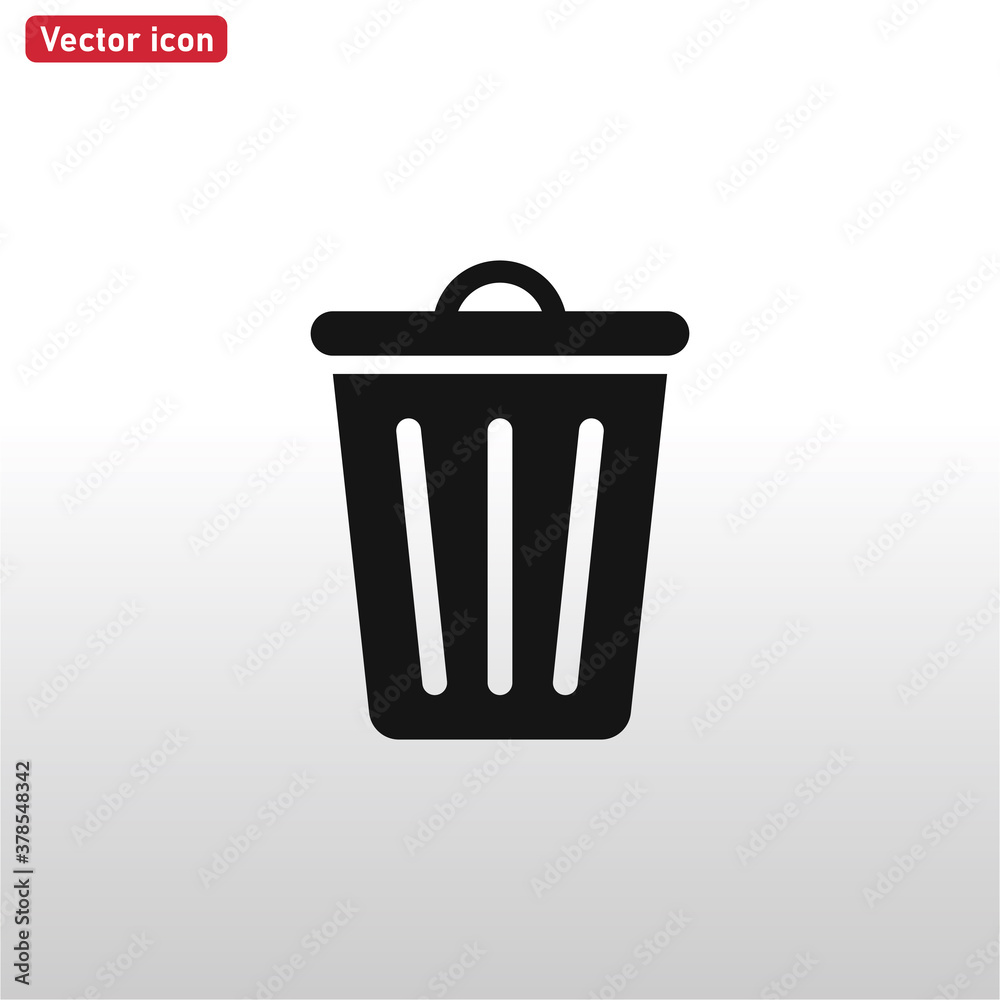 garbage icon vector . Trash can sign garbage icon vector . Trash can sign