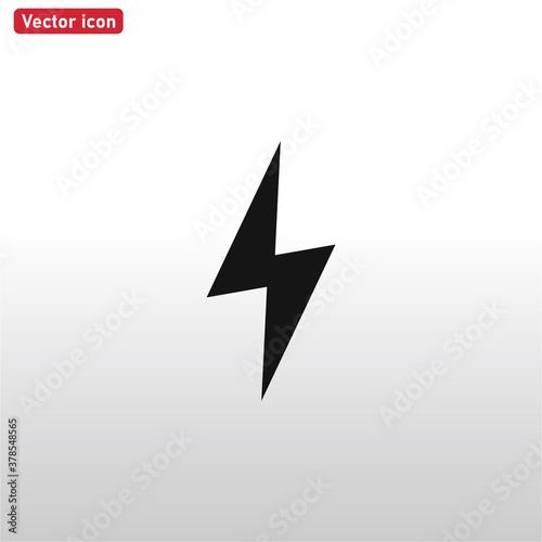 Free Download Flash icon vector . Lightning sign - GFXLoad