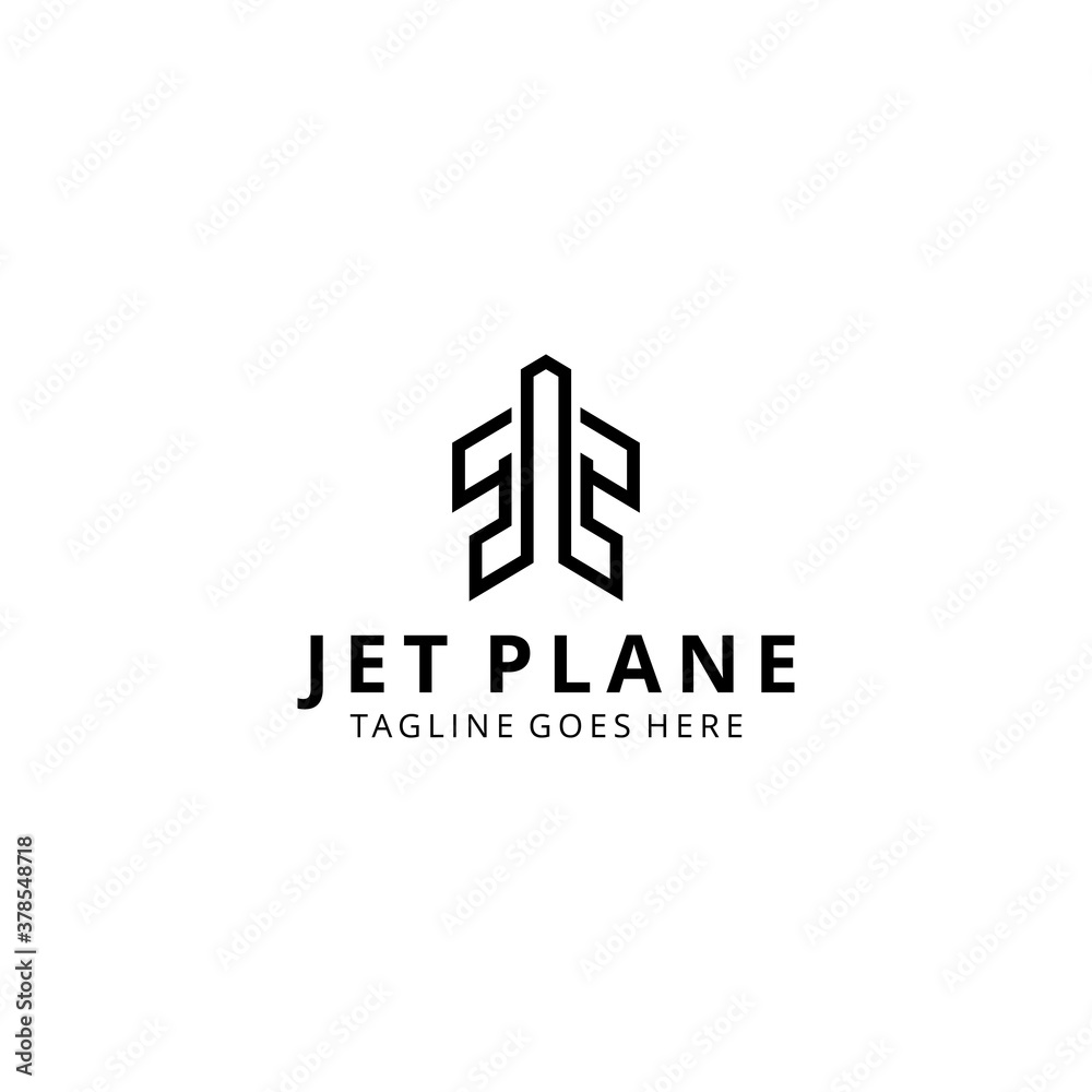 Illustration Creative modern plane sky technology logo icon vector template