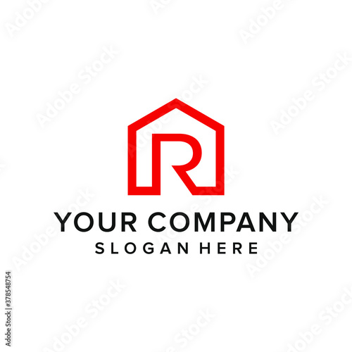 Free Download Minimal R home logo - GFXLoad