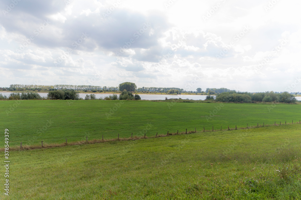 Floodplains of the Rhine river near Spijk, The Netherlands Floodplains of the Rhine river near Spijk, The Netherlands