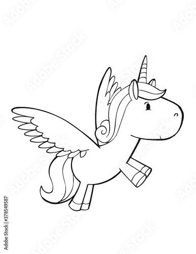 Cute Vector Unicorn Illustration Art