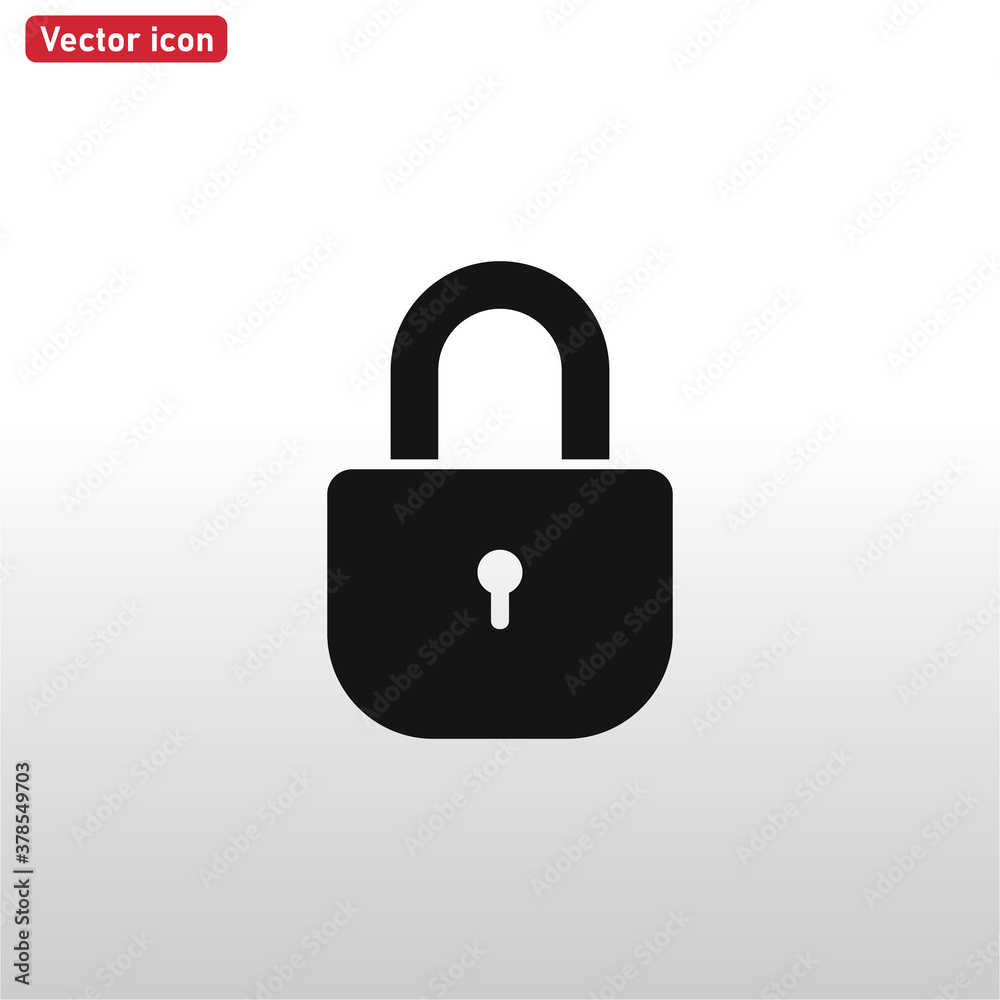 Lock icon vector . Protection sign . Security Lock icon vector . Protection sign . Security