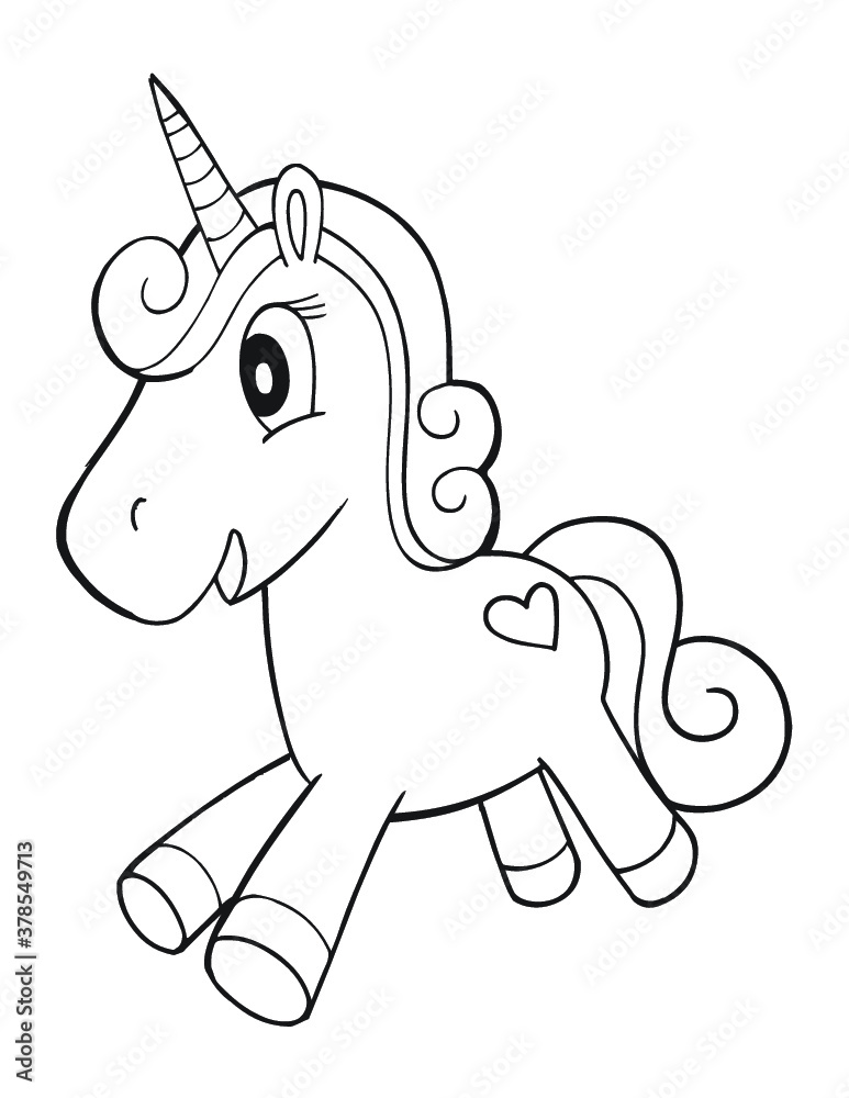 Fototapeta premium Cute Unicorn Vector Illustration Art