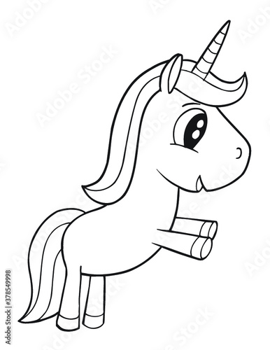 Cute Unicorn Vector Illustration Art