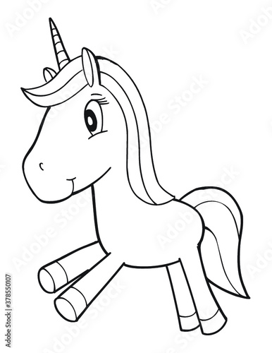 Cute Unicorn Vector Illustration Art