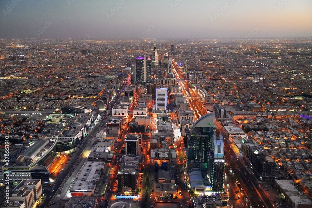 Riyadh Skyline Night View